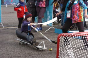 sled hockey demo - photo by Katie Harris